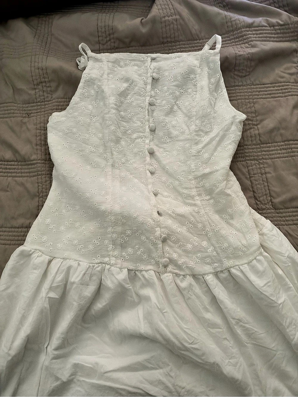 wild fable White Eyelet Dress White Size Medium